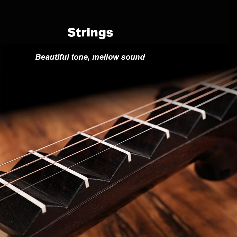 Iron Pear Wood Pipa, Ruyi/Peony Head Optional, Including Storage Bag, Traditional Stringed Musical Instrument with Beautiful Meaning,A