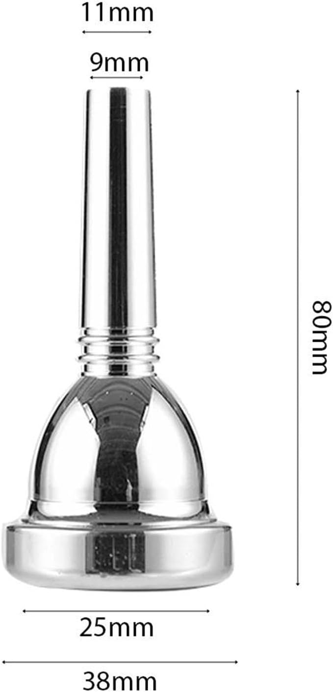 Alto Trombone Brass Gold Lacquer B Flat Instrument(Silver)