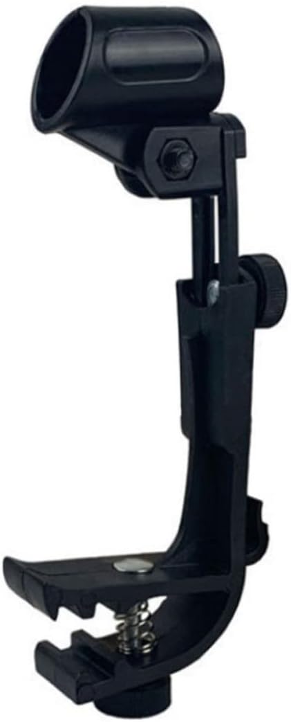2pcs Kit Movable for Microphone Rim Studio Universal Clips Clamp Supplies Adjustable Shockproof Holder Clamps Holders Snare Musical Clip Accessories Mount Securing Mic Clamping Stands