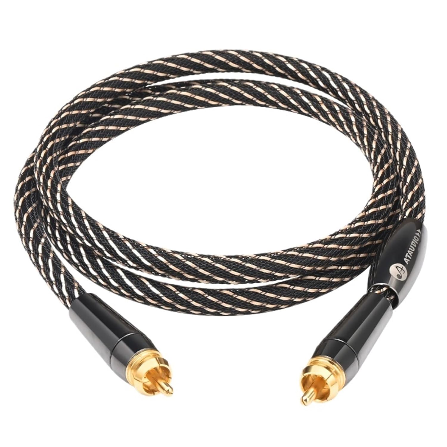 HiFi RCA Coaxial Audio Cable Hi-End RCA to RCA Male with Gold Plated Plug Noise-Free Coaxial Cable for DVD Speaker(5m)