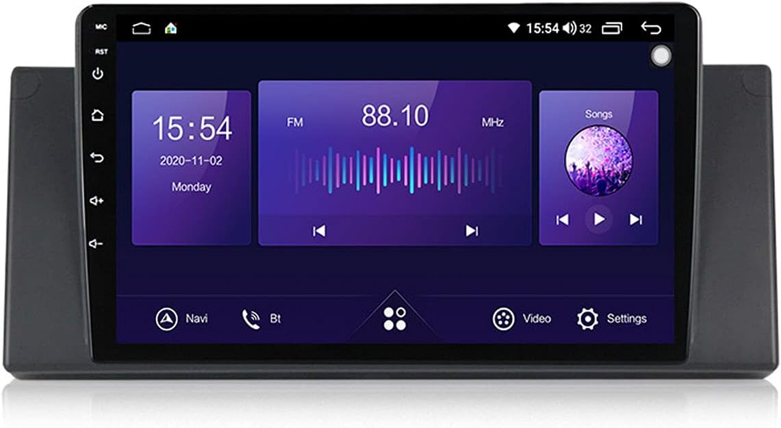 Car Stereo Double Din for BMW E53 1995-2003 9 Inch QLED Touch Screen Car MP5 Player Plug and Play Car Audio Bluetooth FM Radio Mirror Link, Support Backup Camera and SWC DAB+