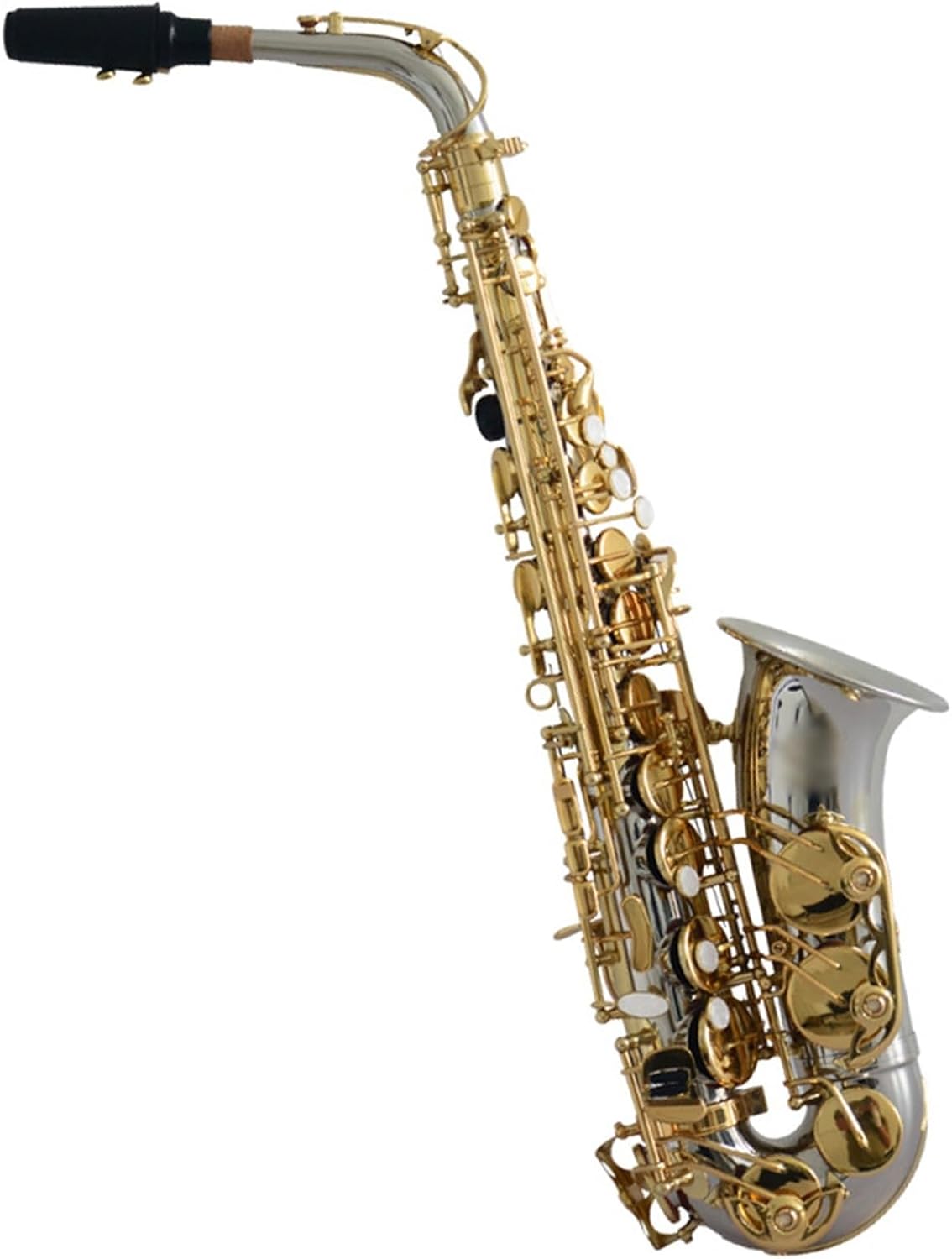 Beginner saxophone Professional Student Saxophone E Flat Alto Saxophone Wind Instrument White Copper Gold Keys