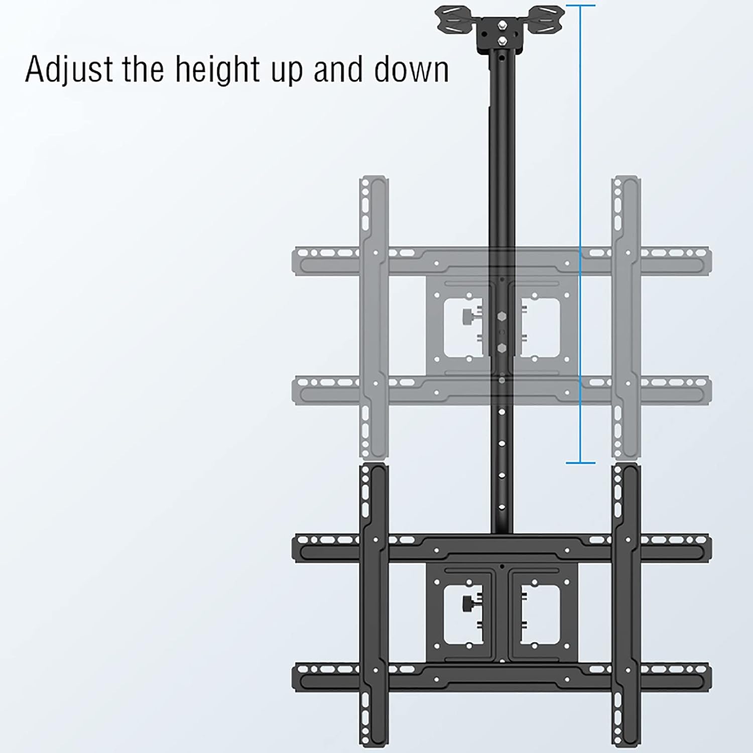 TV Stand,tv Wall Mount Tilt and Swivel TV Ceiling Mount, 30° Flip Down Adjustable TV Bracket, Fits Moat 32-65 Inch TVs, Wall and Ceiling Two Mounting