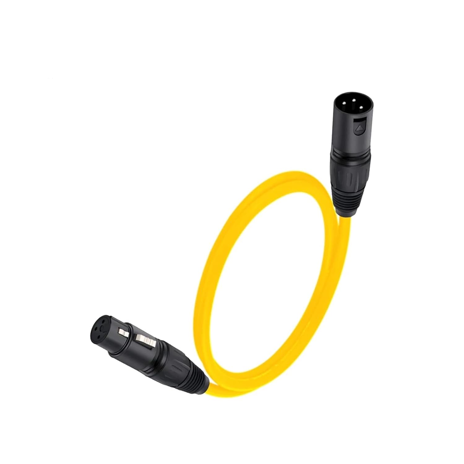 Color XLR Cable 3Pin Male to Female Audio Signal Line Copper Dual for Mic Mixer Amplifier Stage Light Customization(KB1014-B-Yellow,15m)