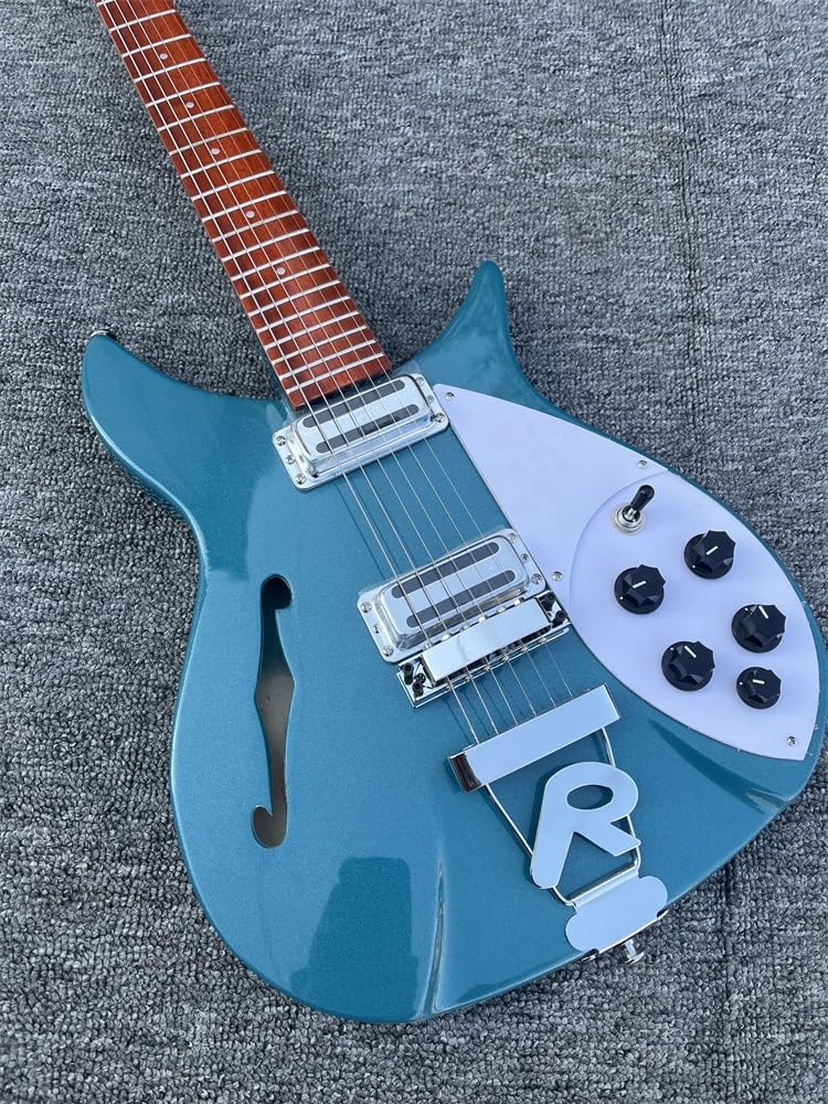 F Hole 325 electric guitar 6-string electric guitar, Blue paint 527-string pitch, R bridge