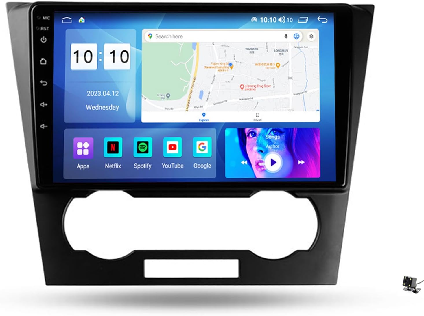 Car Stereo Radio with Car-Play Android Auto for Chevrolet Epica 1 2006-2012 9 Inch Android 12 Touch Screen Bluetooth Car Radio with GPS Navigation FM WiFi Backup Camera and Cooling Fan