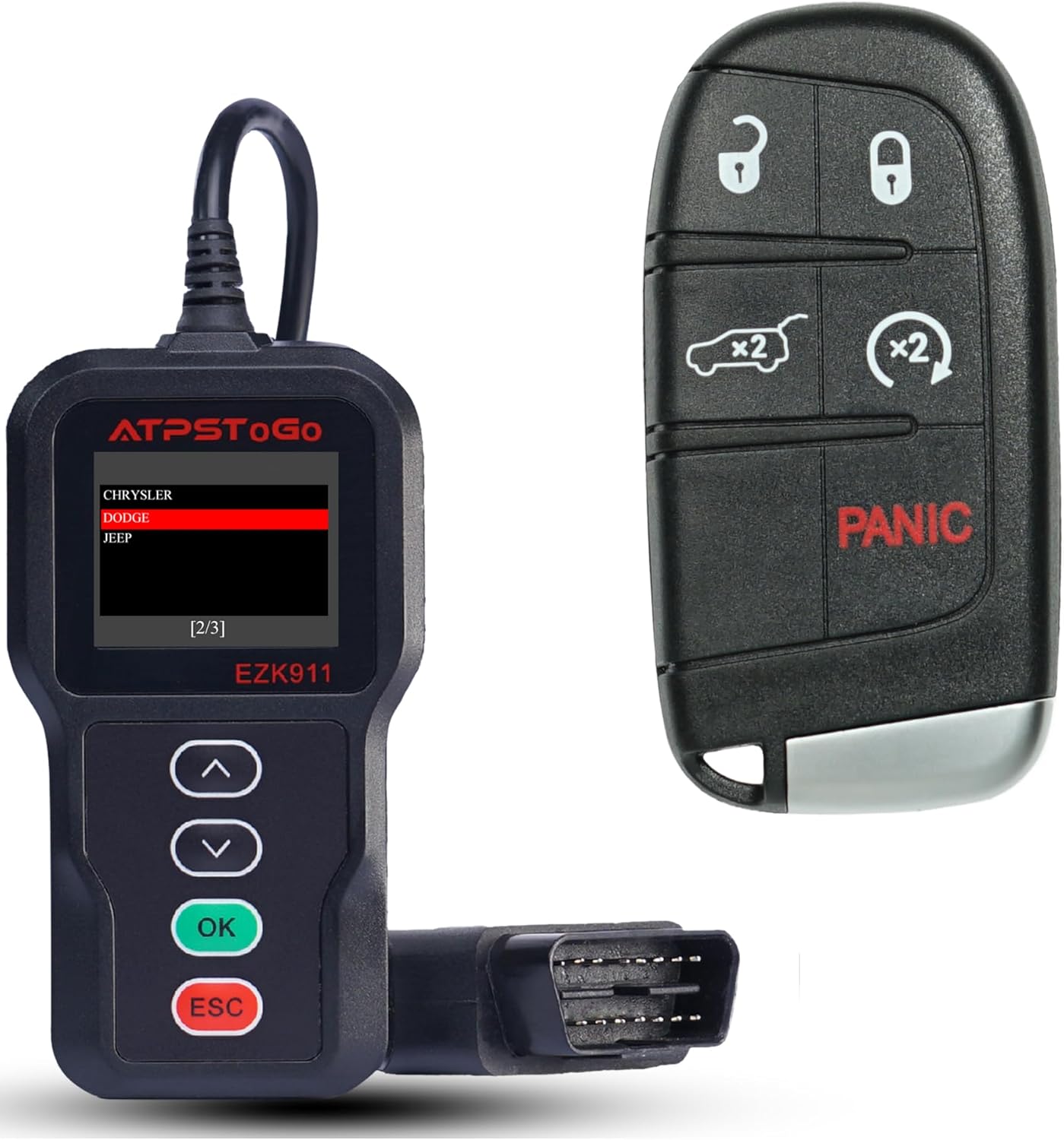 DIY Car Key Fob Replacement Fits for Jeep Grand Cherokee Dodge Durango 2014-2017 Keyless Entry Remote Control Key Kit M3N40821302