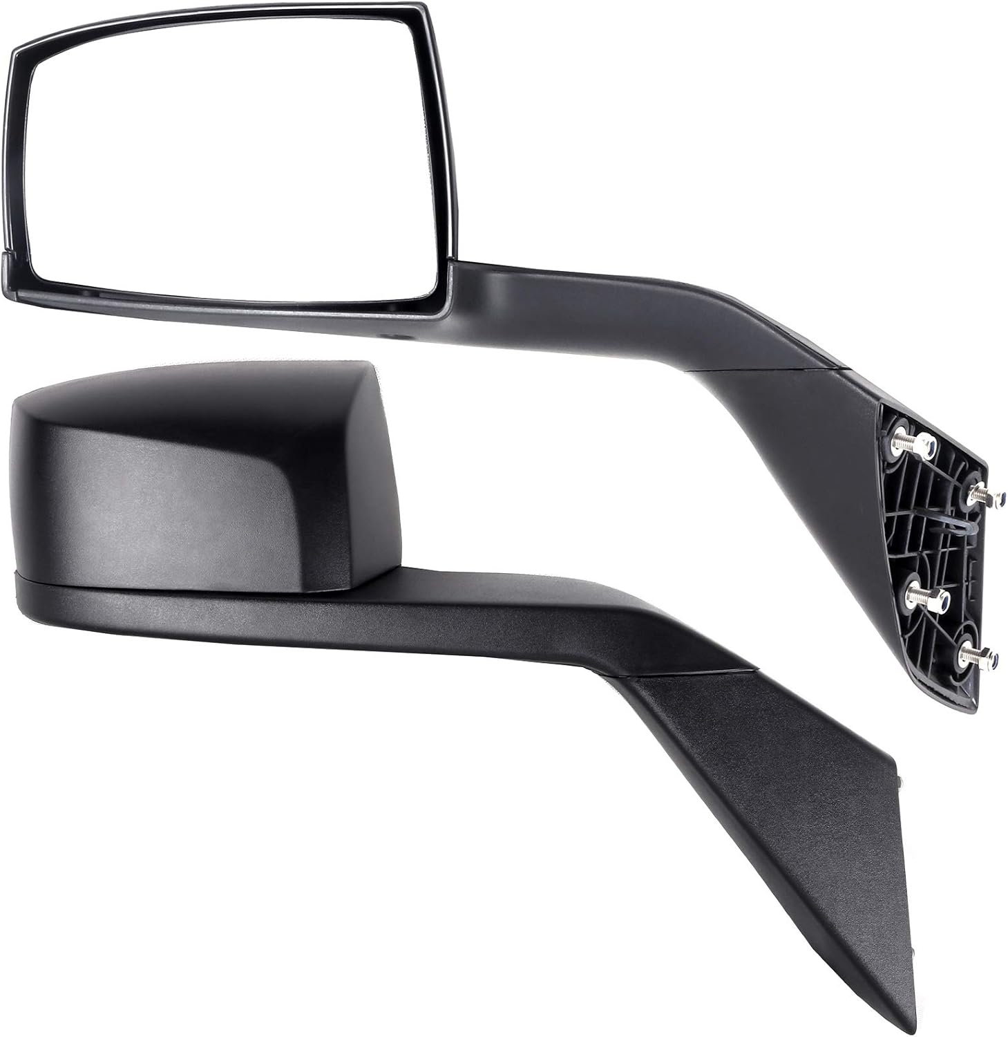 ECCPP Hood Mount Convex Mirrors Compatible With 2004-2016 For Volvo Vnl 2004 For Volvo Vn With Left Right Side Tuck Car Mirrors Manual Control Black Housing