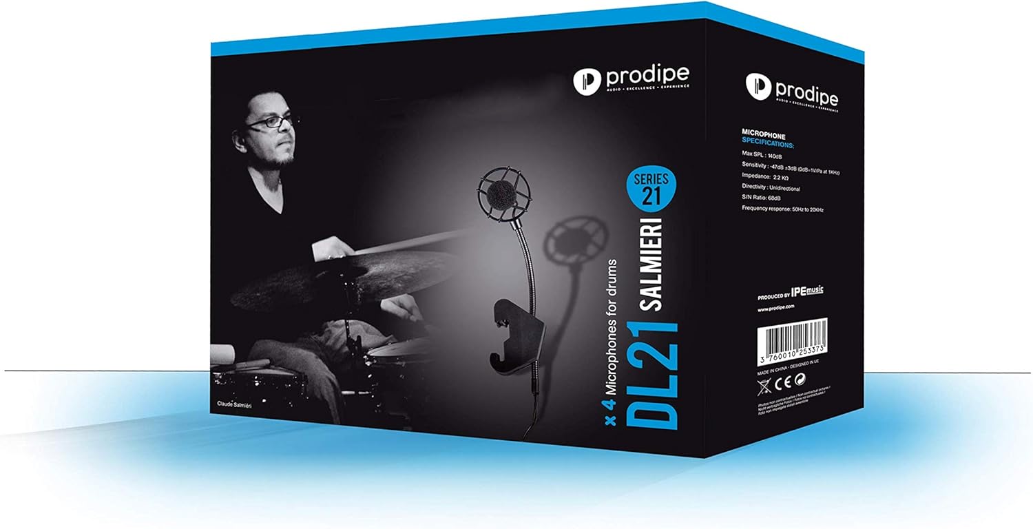 Prodipe DL-21 Set of 4 Microphones for Drum Set