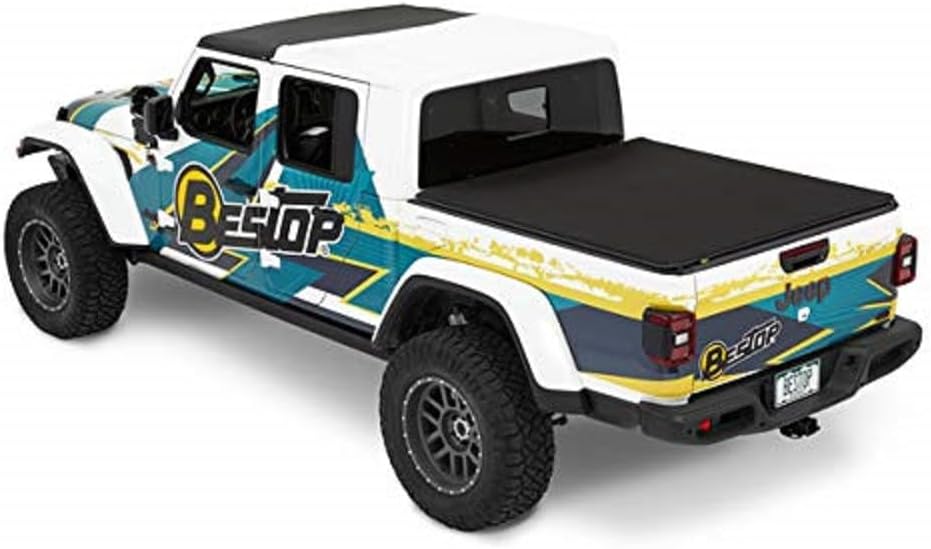 Bestop Supertop for Truck 2 Tonneau - '20-21 Gladiator; for 5 ft. Bed; Supertop for Truck 2 Required (Black Twill)