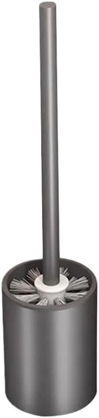 Toilet Brush Toilet Brush for Bathroom, Plastic Brush Head, Wall Mounted Aluminum Toilet Brush Holder Deep Cleaning