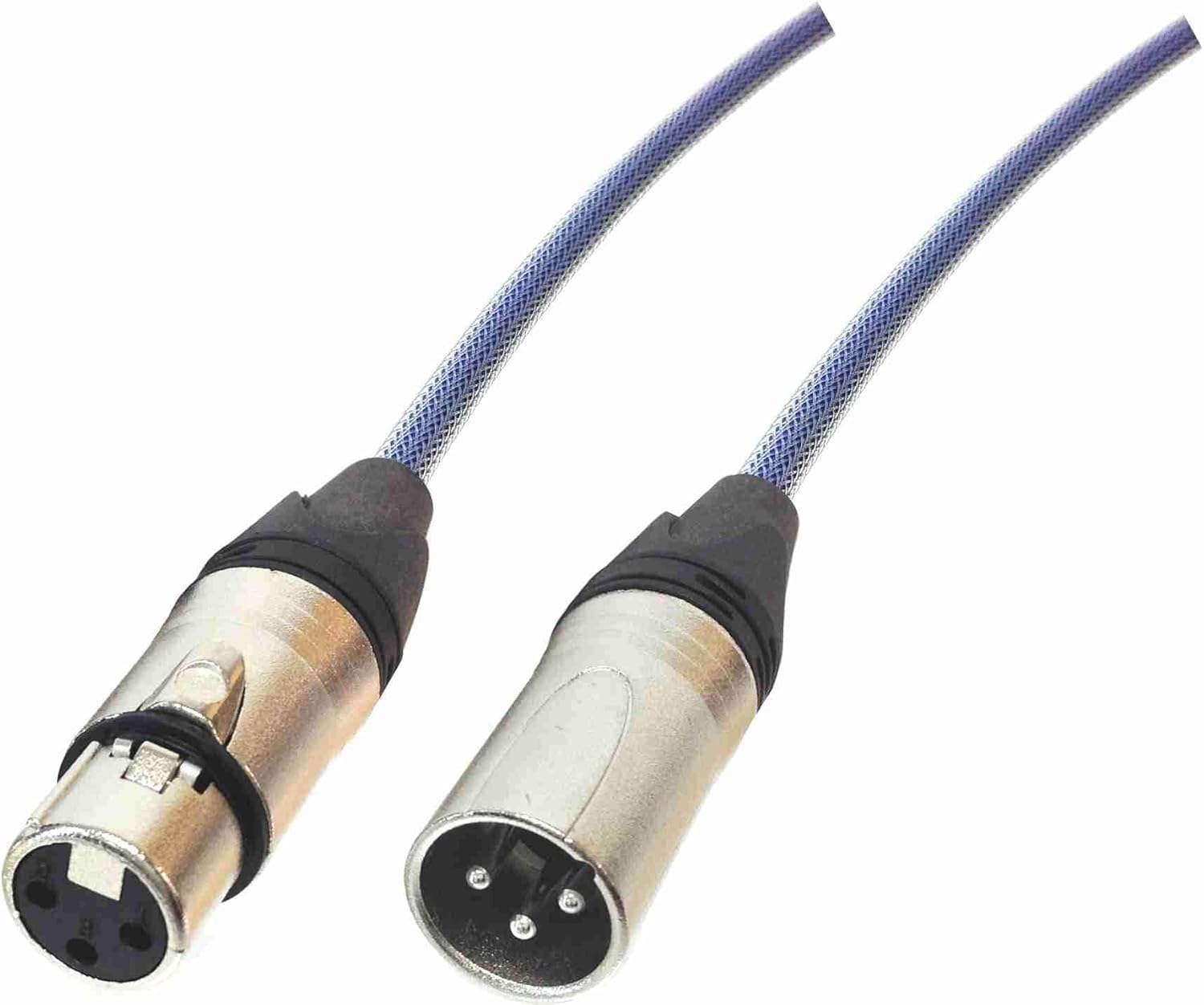 XLR Quad Microphone Cable with Tough Nylon Sleeve Purple 25 feet