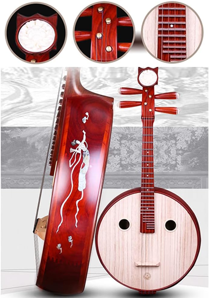 KAFELE Rosewood Zhongruan Length 89Cm Panel Width 40Cm Height 9Cm Including Oxford Cloth Backpack Professional Performance/Teaching/Grading