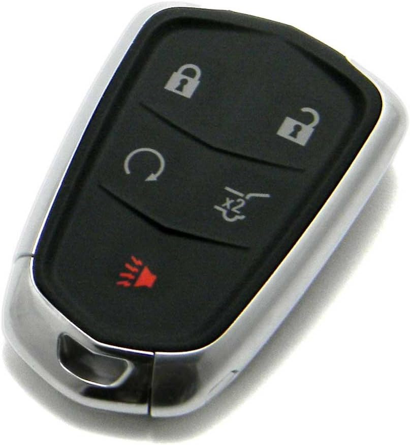 OEM 5-Button Keyless Entry Smart Proximity Remote Key Fob Compatible with 2015-2016 Cadillac SRX (FCC ID: HYQ2AB / P/N: 13580800)