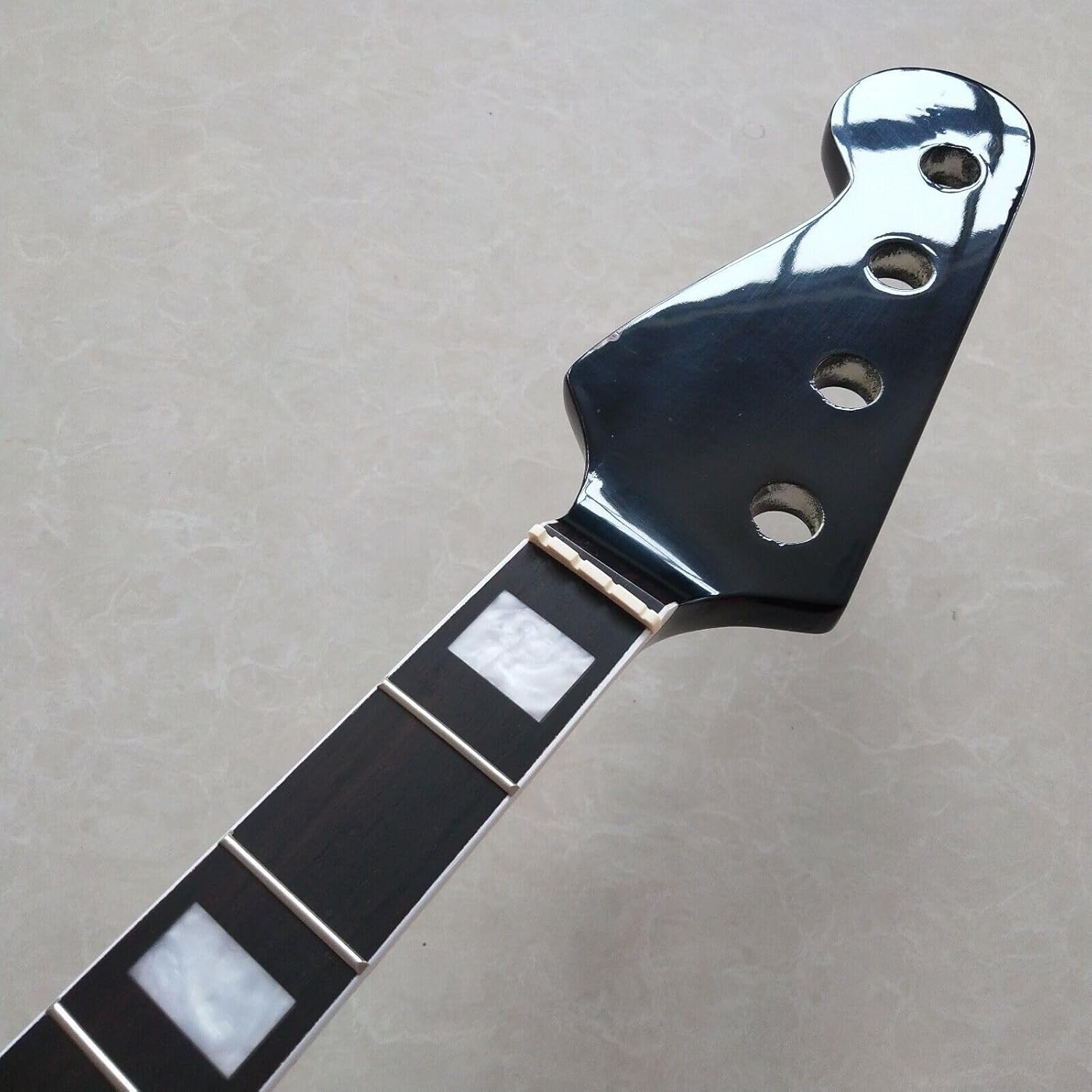 Reversed head 4-string bass guitar neck black maple 20th fret rosewood fretboard