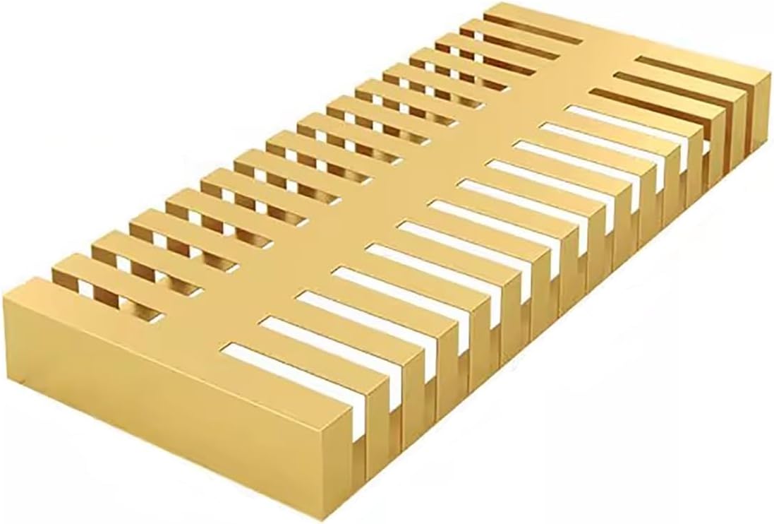 Floor Tile Display Stand,Wooden Floor Sample Holder,Sample Door Stand,Commercial Floor Tile Display Shelf for Retail Stores (Color : Gold, Size : Card Slot 2.1cm)