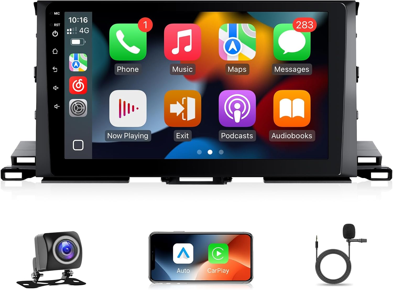 Leadfan Car Play Radio for Toyota Highlander 2014 2015 2016 2017 2018 2019 9