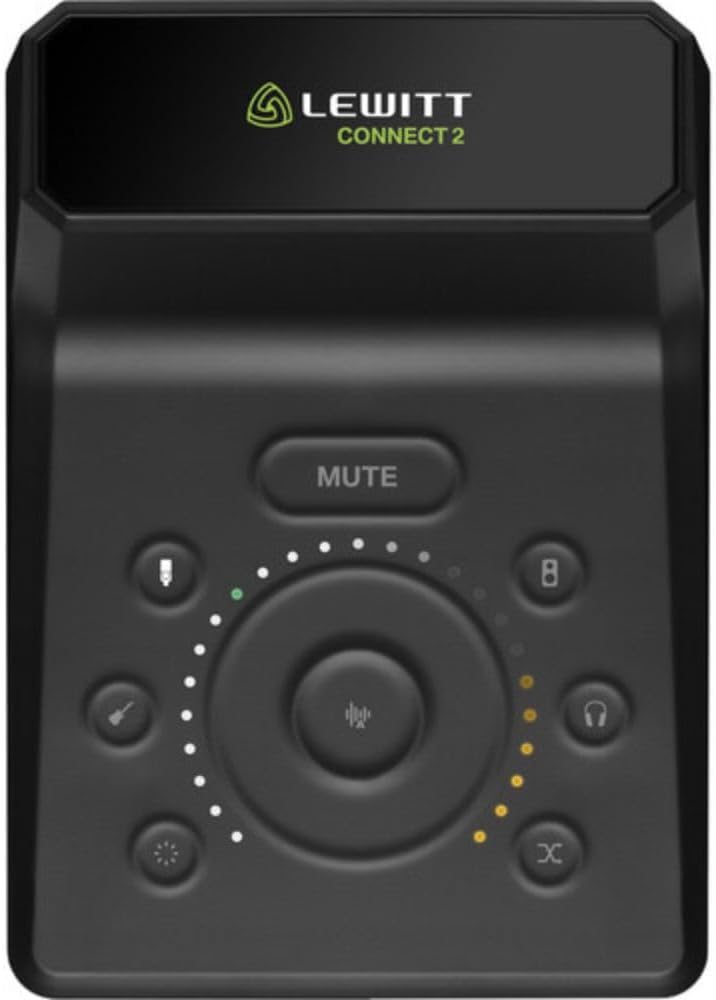 Lewitt CONNECT 2 USB-C Audio Interface Bundle with Polsen HPC-A30 Closed-Back Studio Monitor Headphones XLR- XLR Cable