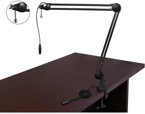 Heil Sound PR 77D Large-Diaphragm Dynamic Microphone (Purple) with BAI-2X Two-Section Broadcast Arm with Internal Springs and Integrated XLR Cable