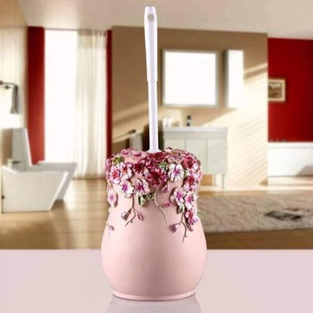 Toilet Brushes & Holders Bathroom Cleaning Brush Holder with Stand Set Bathroom Accessories Resin Stainless Steel Toilet Brush Kit Brush Brushes (OneColor)