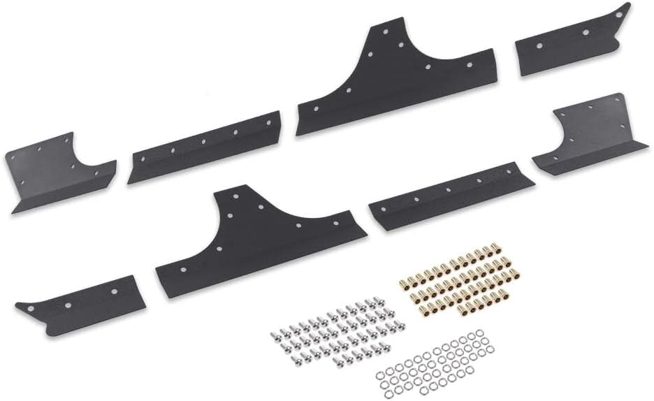 GRAND ORANGE 4-Door Body Armor Cladding Compatible with Jeep Wrangler JK 2007 2008 2009 2010 2011 2012 2013 2014 2015 2016 2017 2018 LH&RH Black