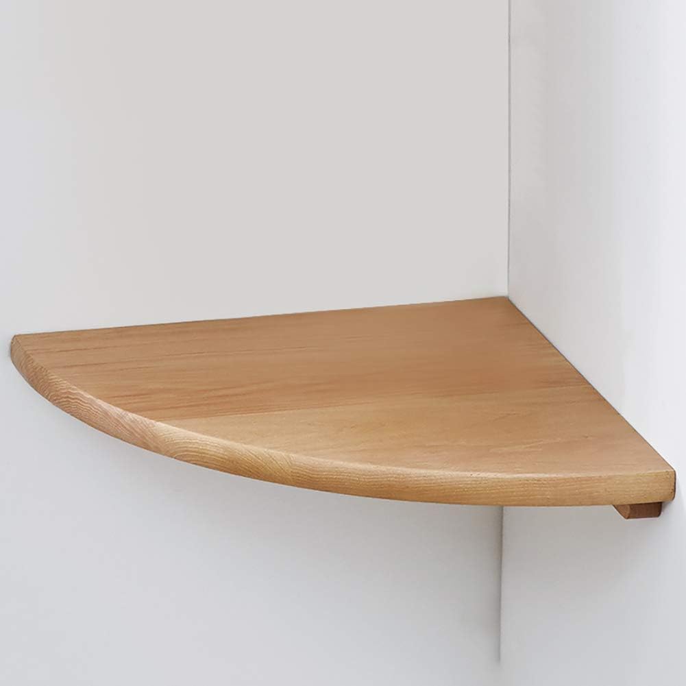 Rustic Oak Corner Floating Shelves Wood - Wall Mounted Storage Ledge Shelf for Living Room, Bedroom, Office - (Oak 30x30cm(12x12inch))
