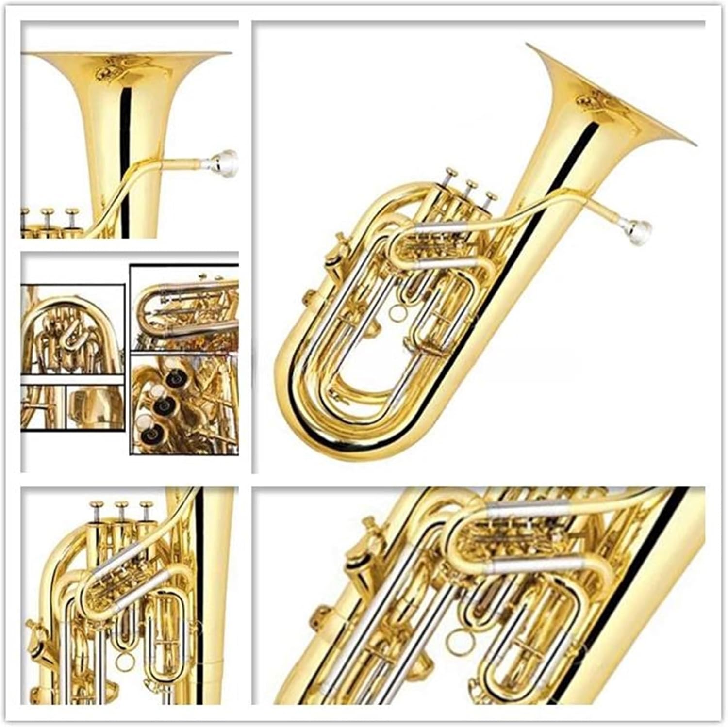 Beginner euphonium Good Brass Gold Lacquer Bb Tone Euphonium