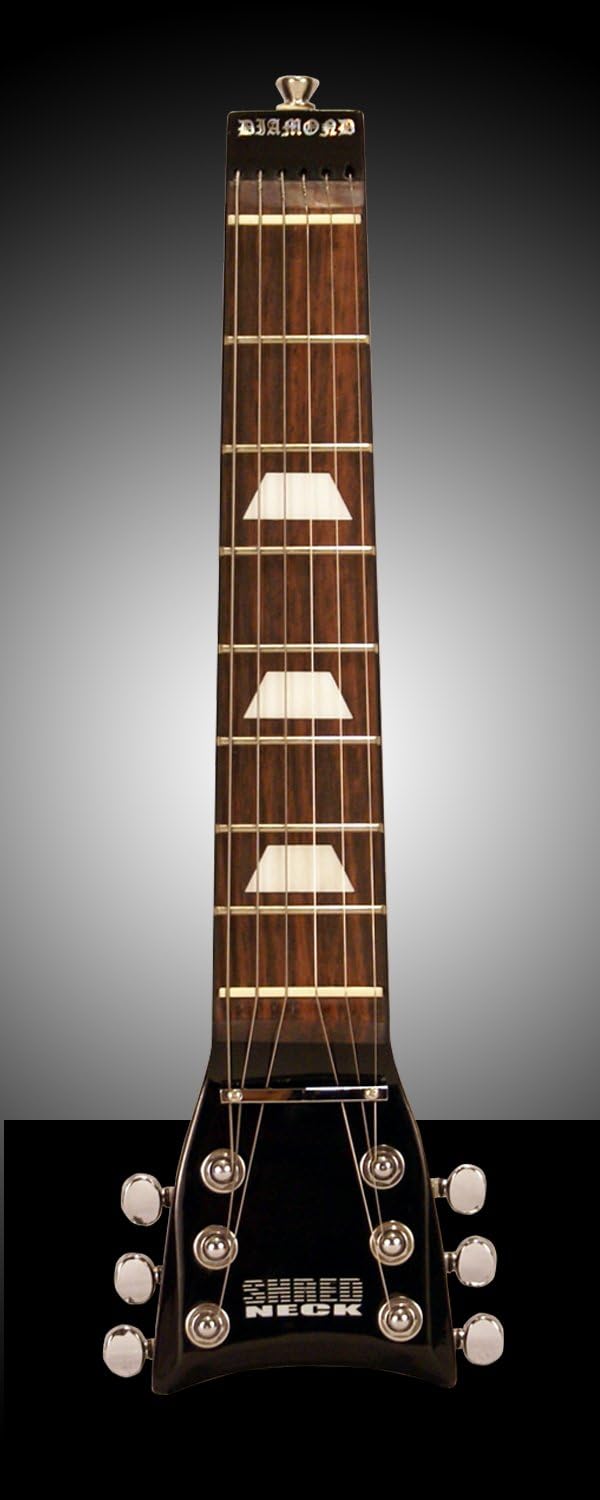 Practice Guitar Neck – Portable Silent Guitar Trainer for Fingering, Warm-Ups & Muscle Memory | Real Frets, Compact Design – Ideal for Travel, Touring & Students Model SN7-BK-CH - BLACK