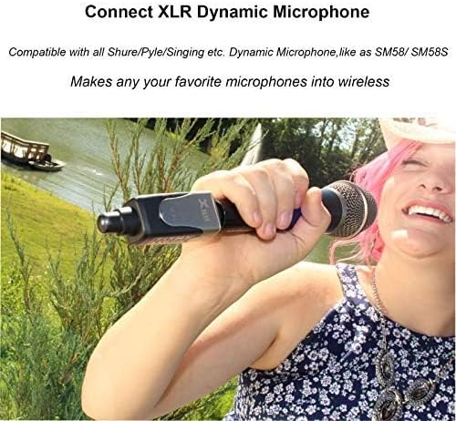 Xvive U3 XLR Microphone Wireless System 2.4GHz Wireless XLR Transmitter and Receiver for Dynamic Microphone, Audio Mixer, PA System