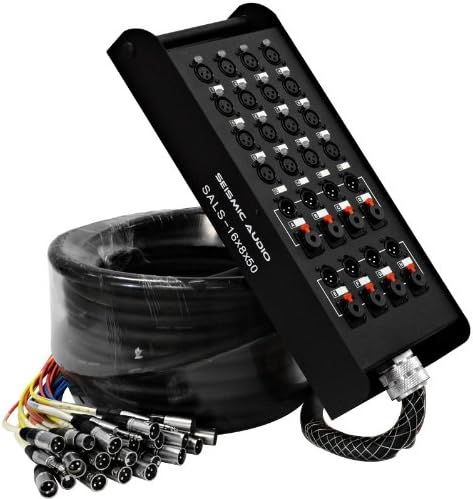 Seismic Audio - SALS-16x8x50 - 16 Channel 50' Pro Stage XLR Snake Cable (XLR & 1/4