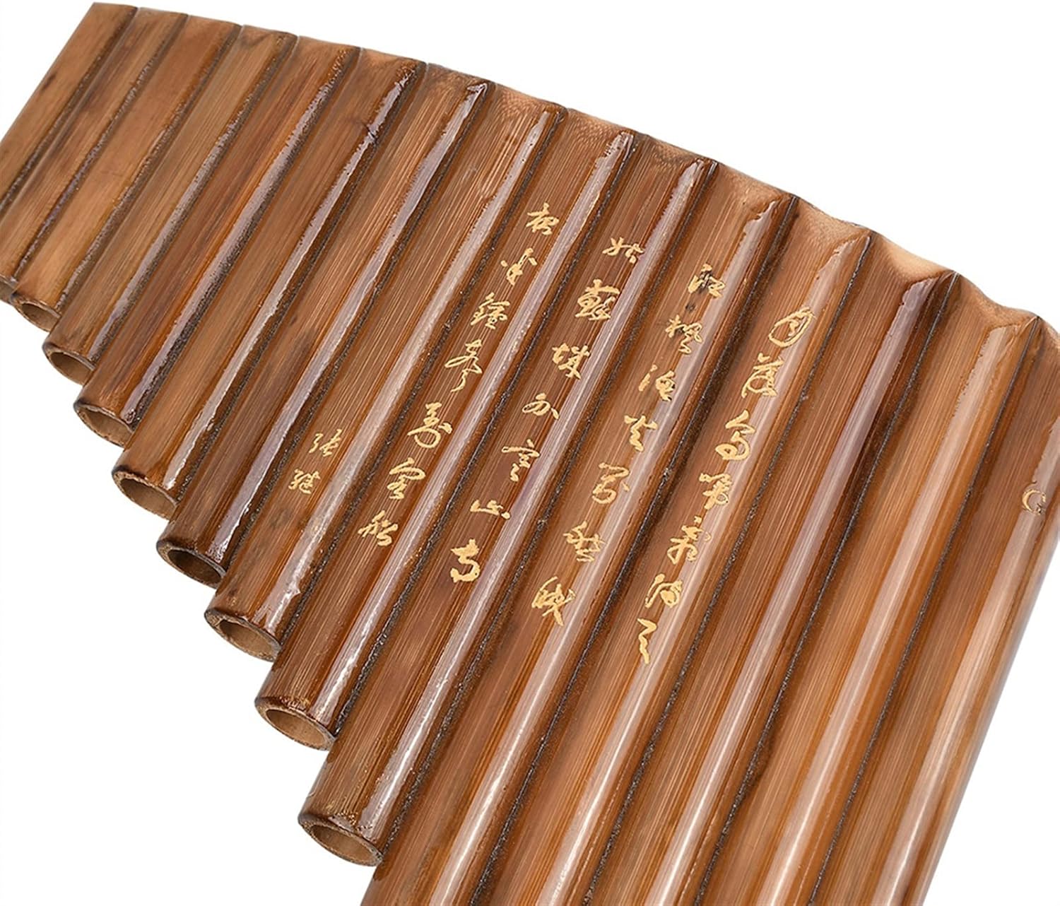 Pan Flute 15 Pipes Natural Bamboo Wind Instrument G Key Panpipe Chinese Traditional Woodwind Instrument
