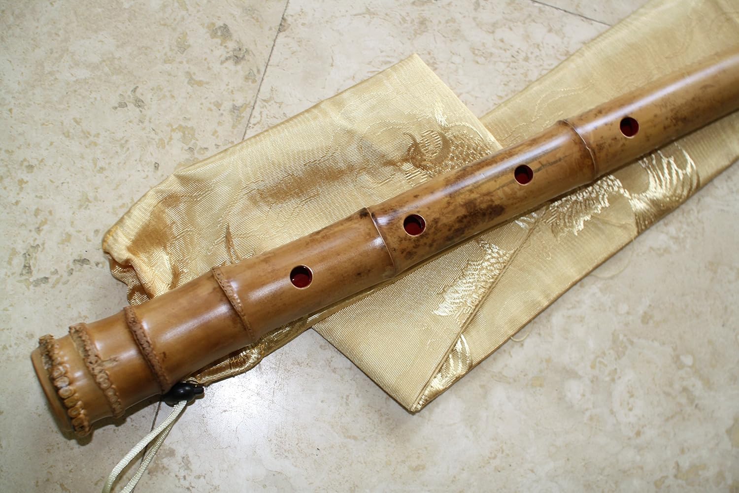 2.1 Pentatonic Shakuhachi with Root End 5 Holes w. KINKO Wudaguji. Zen Instrument