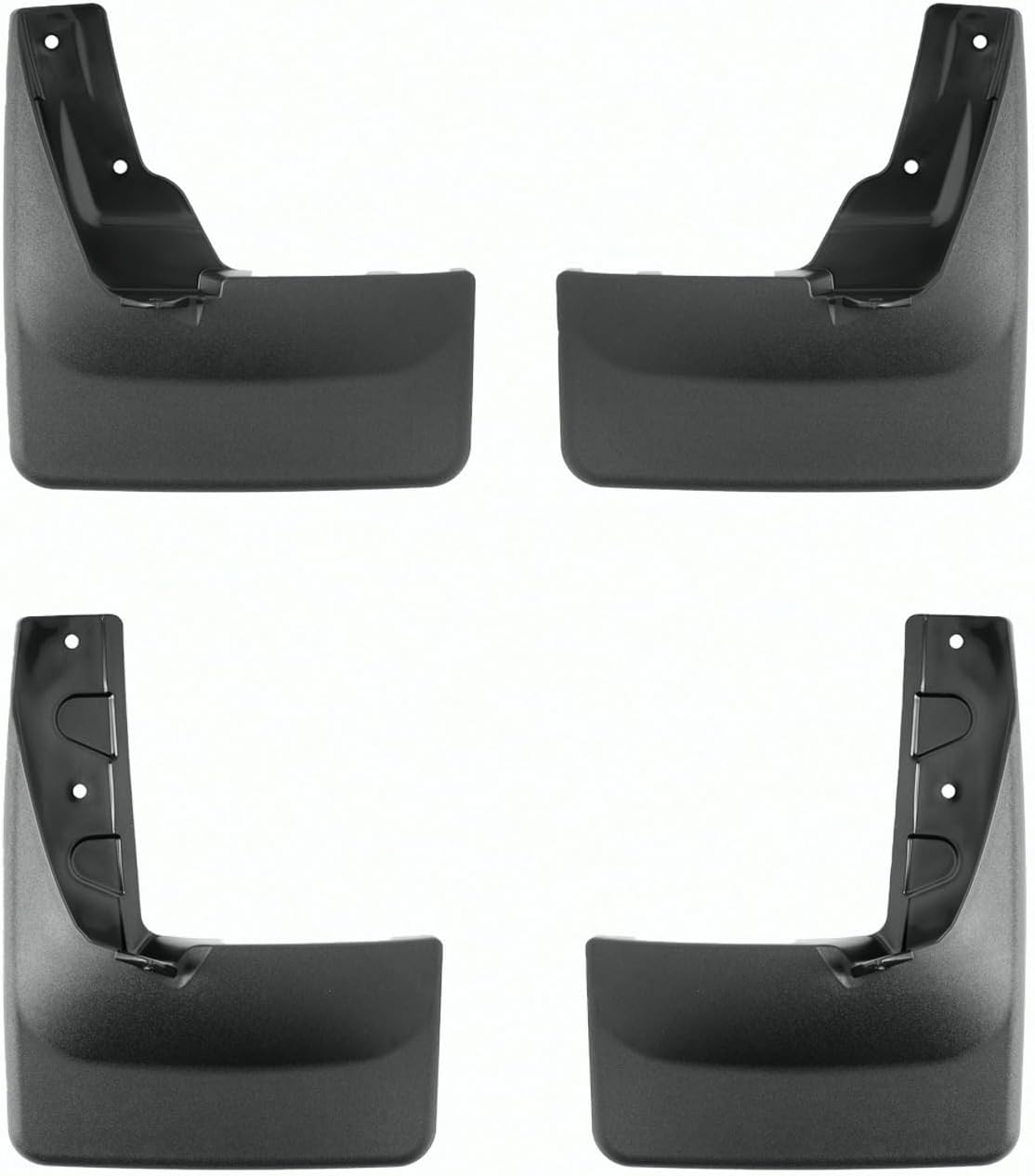 WeatherTech Custom No Drill Splash Guard MudFlaps for Toyota Tundra, Tundra Hybrid, Front & Rear Set (110154-120154), Black