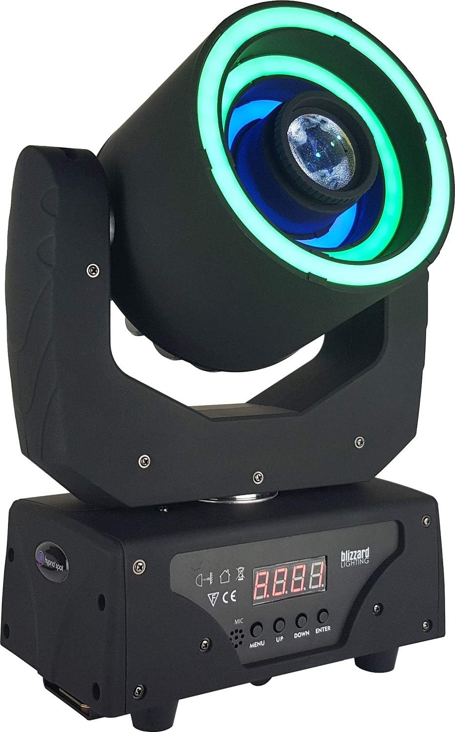 Blizzard Lighting Hypno Spot 30-Watt LED Moving Head Light with Aura Effect (9 Filter Color Wheel + 9 Gobos)