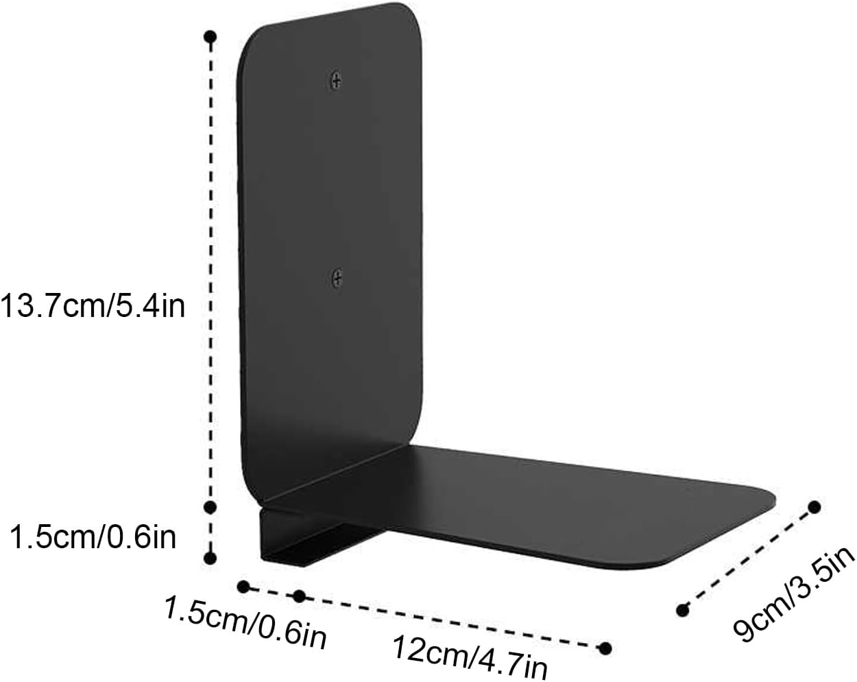 Floating Book Shelves for Wall, Invisible Floating Bookshelf, Wall Mounted & Space Saving, Heavy Duty Metal Display Storage Organizer for Home Office(Black 3)