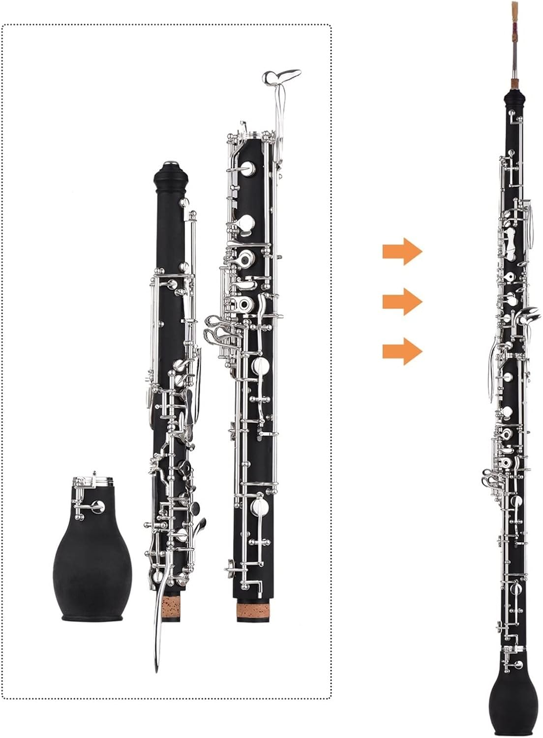 Professional Alto Oboe F Key Synthetic Xylobody Silver Plated Woodwind Instrument Oboes Beginner