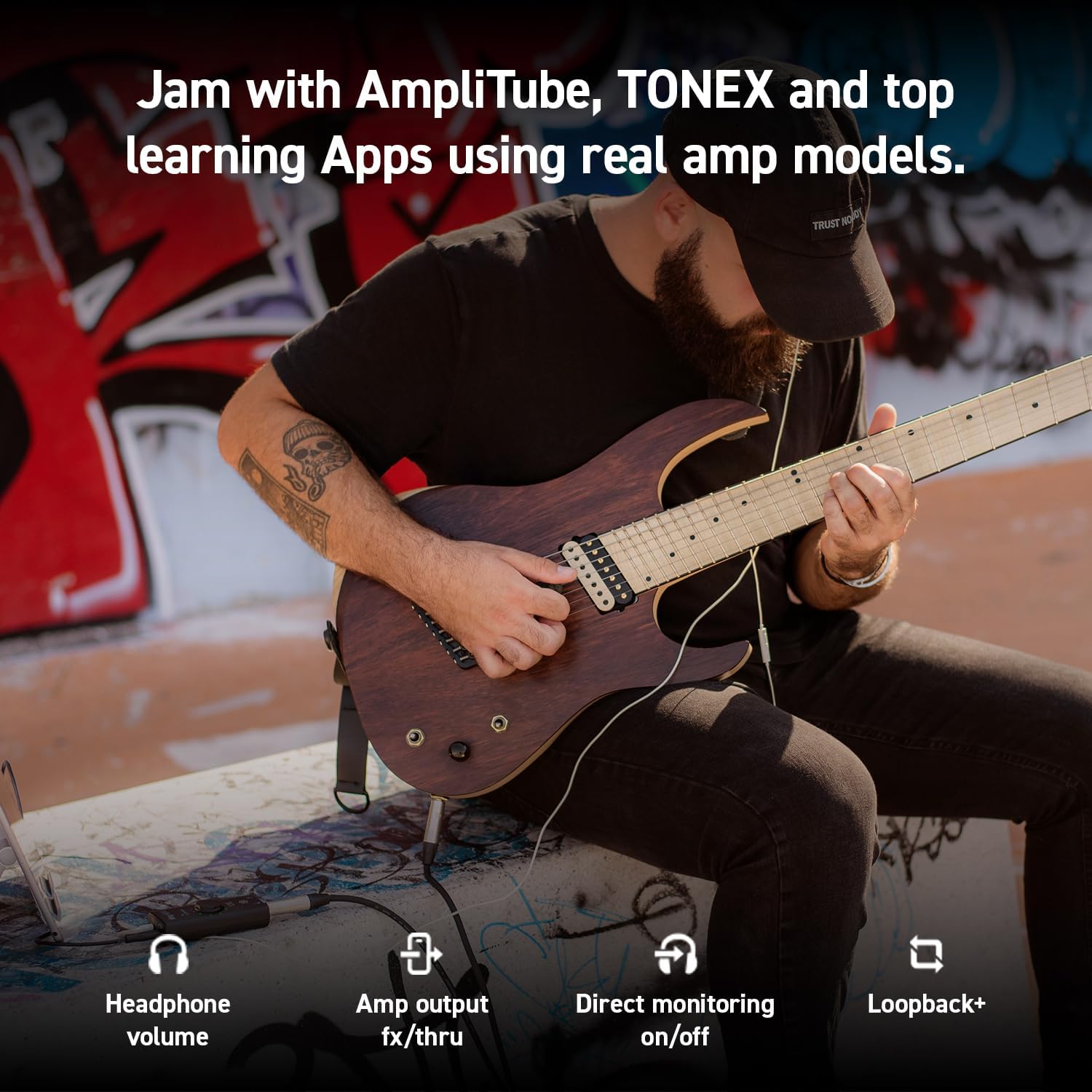 IK Multimedia iRig HD X Guitar Audio Interface - 96 kHz Music Recording, 24-bit, For iPhone, iPad, Mac, iOS, And PC With Lightning Cable, USB-C, Guitar Accessories, Recording Studio Equipment