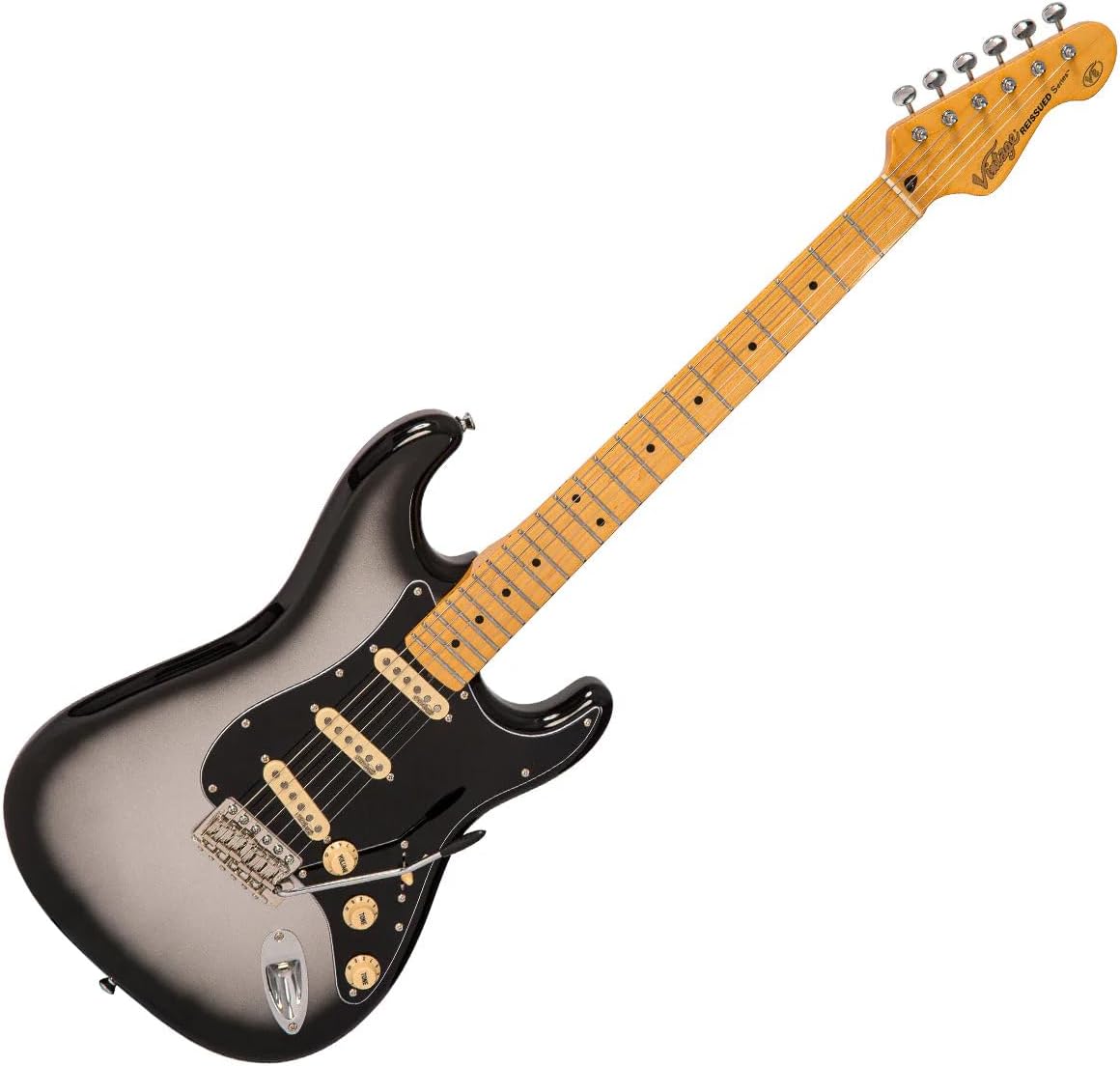 Vintage Guitars V6 Reissue Electric Guitar - Silverburst