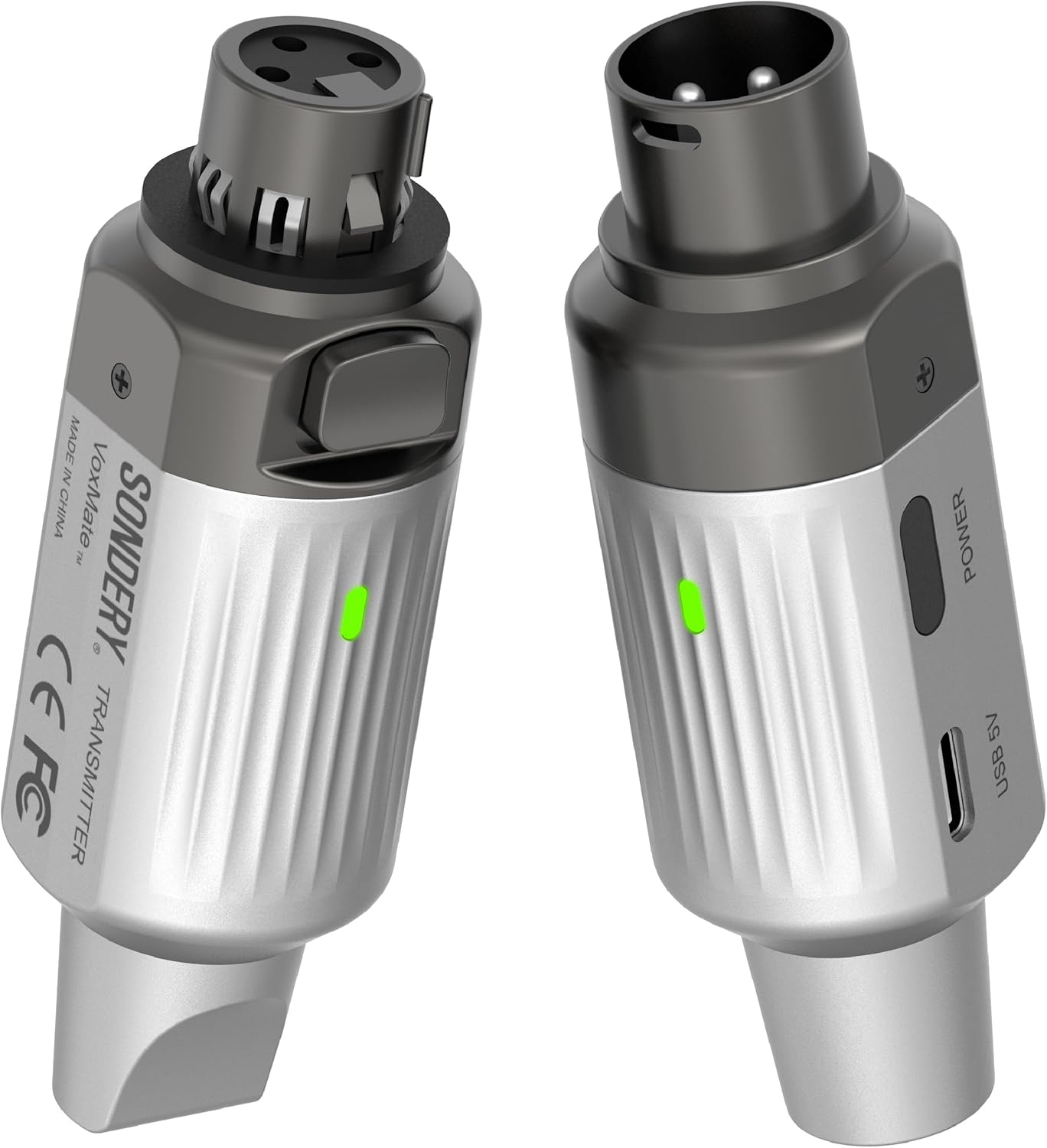 Sondery Professional UHF Wireless XLR Transmitter and Receiver, 7-Channel Wireless Microphone System for Stable Transmission, 165ft Range, Wireless Mic Adapter for Dynamic Mics/PA/Mixer/DSLR Cameras