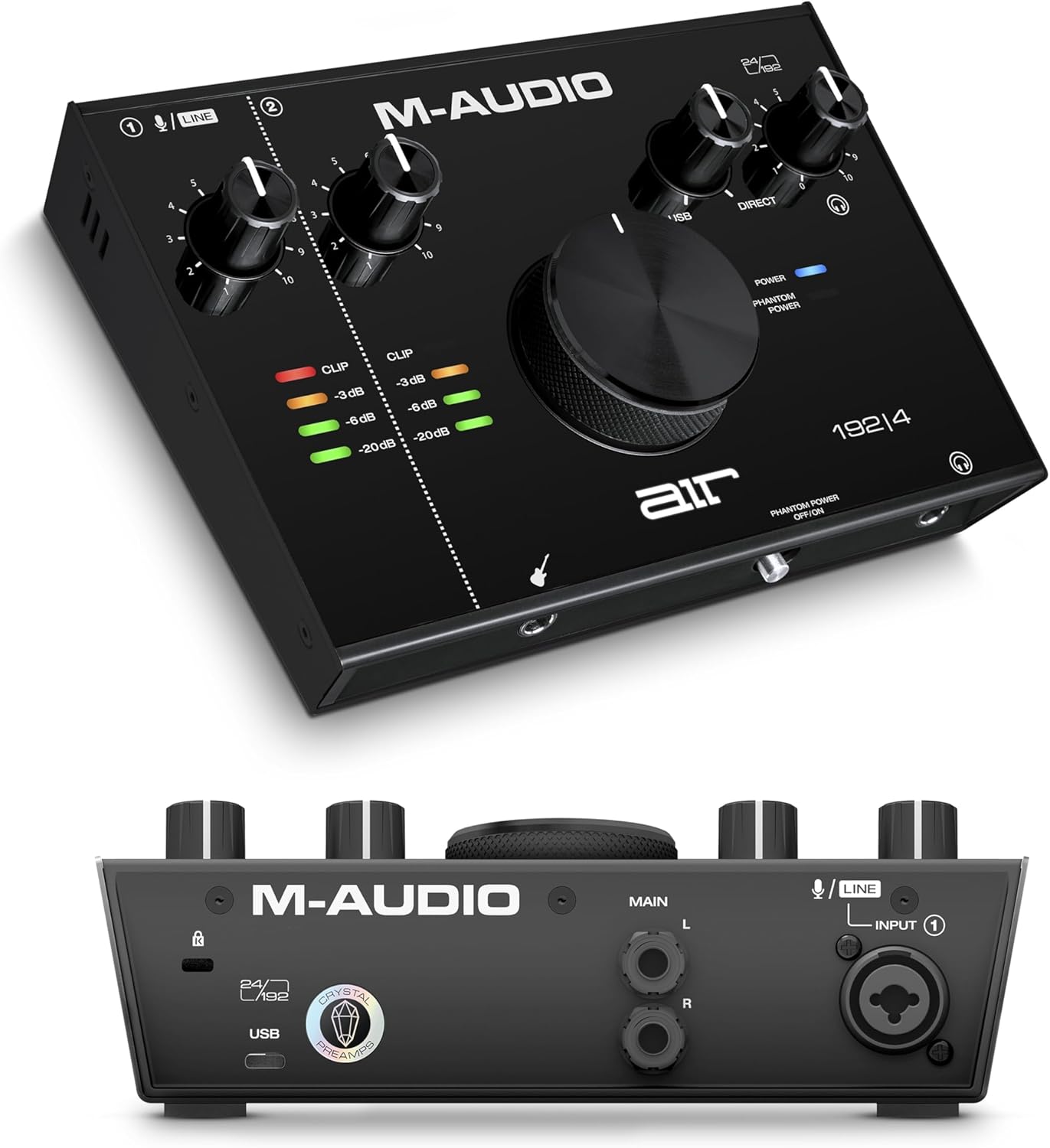 M-AUDIO AIR 192x4 USB-C Audio Interface for Recording, Podcasting, Streaming with Studio Quality Sound, 1 XLR in and Music Production Software