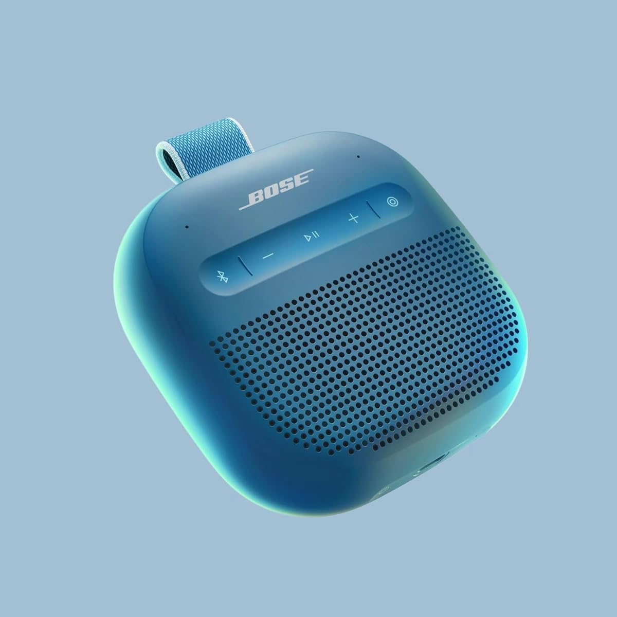 Bose New SoundLink Micro Portable Bluetooth Speaker (2nd Gen), Wireless Outdoor Speaker, Up to 12 Hours Battery Life, Waterproof and Dustproof with Travel Bag and 20W 2-Port Wall Charger (Blue Dusk)