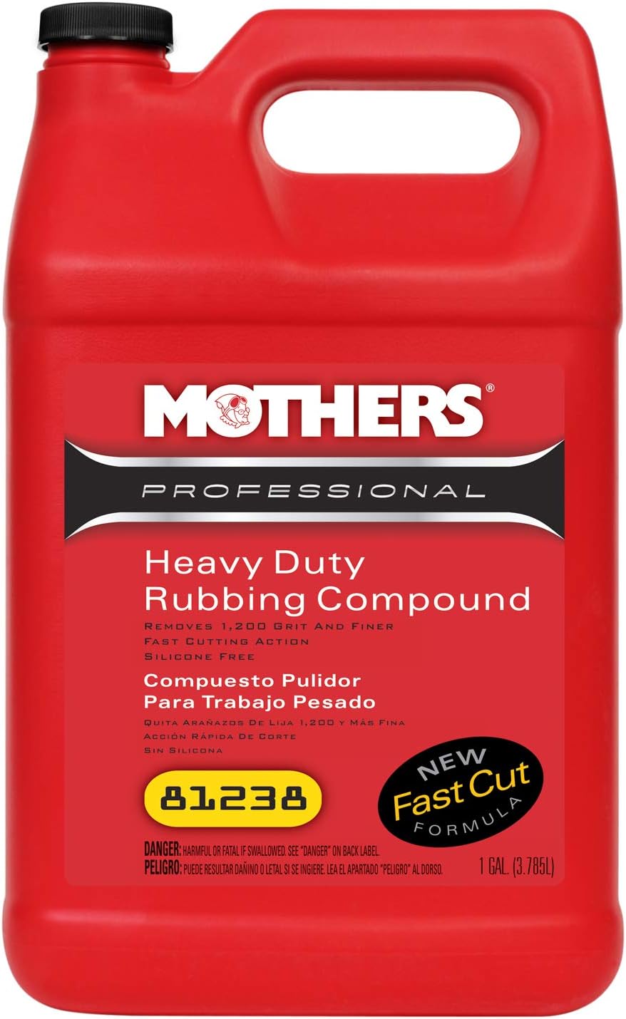 Mothers 81238 Professional Heavy Duty Rubbing Compound, 1 Gallon