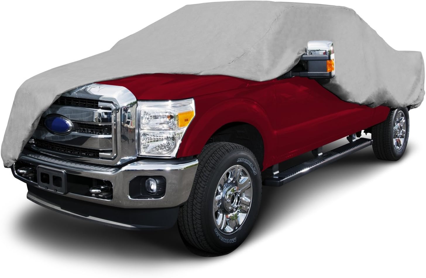 Budge Duro Truck Cover, 3-Layer UV, Water & Dust Resistant Outdoor Protection, Fits Standard Cab Trucks up to 264 Inches, Gray