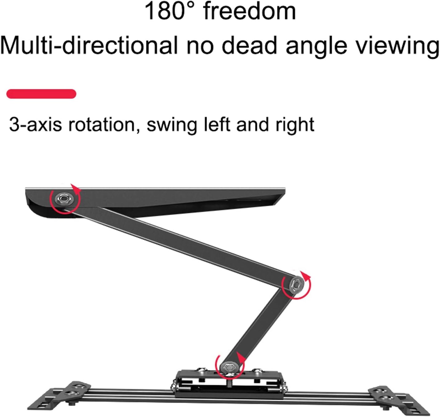 Full Motion Tv Monitor Wall Mount Bracket, Swivel and Tilt Tv Mount for 26-65 Inch Tvs, Holds Up to 40Kg/88Lbs, Max 400X400Mm Tv Bracket,