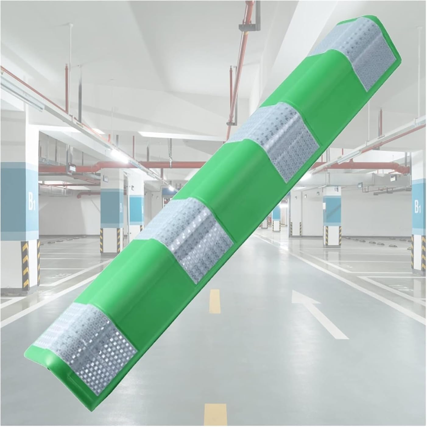 Rubber Corner Guards Wall Corner Guard for Parking Garages Anti-Scratch Corner Guards Reflective Car Parking Protector Bumper 0.6cm Thick(Green,28pcsb)
