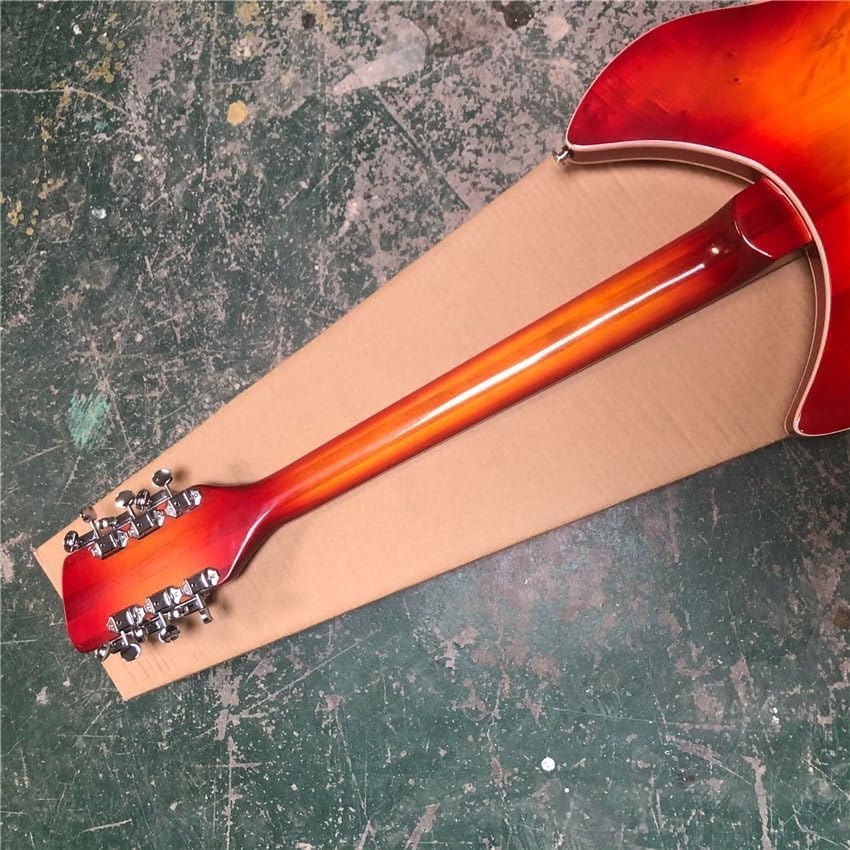 Custom 12 String Electric Guitar, 360 Electric Guitar, red Burst body,Rosewood fingerboard