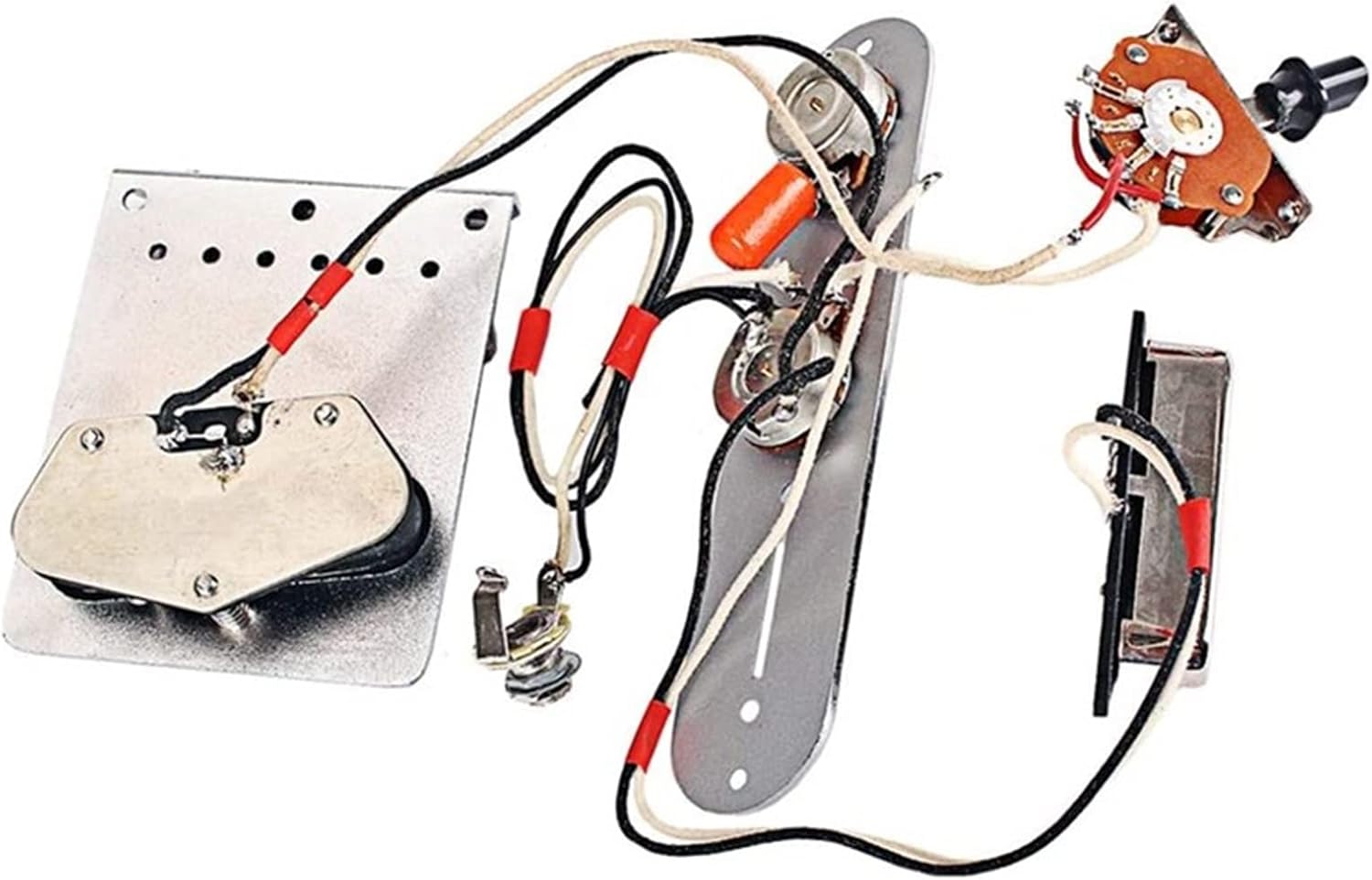 Loaded pickguard 6 Strings Bridge Plate 3 Way Converter Control Plate Neck Pickup Set for Telecaster Electric Guitars Replacement Parts Prewired Loaded Pickguard