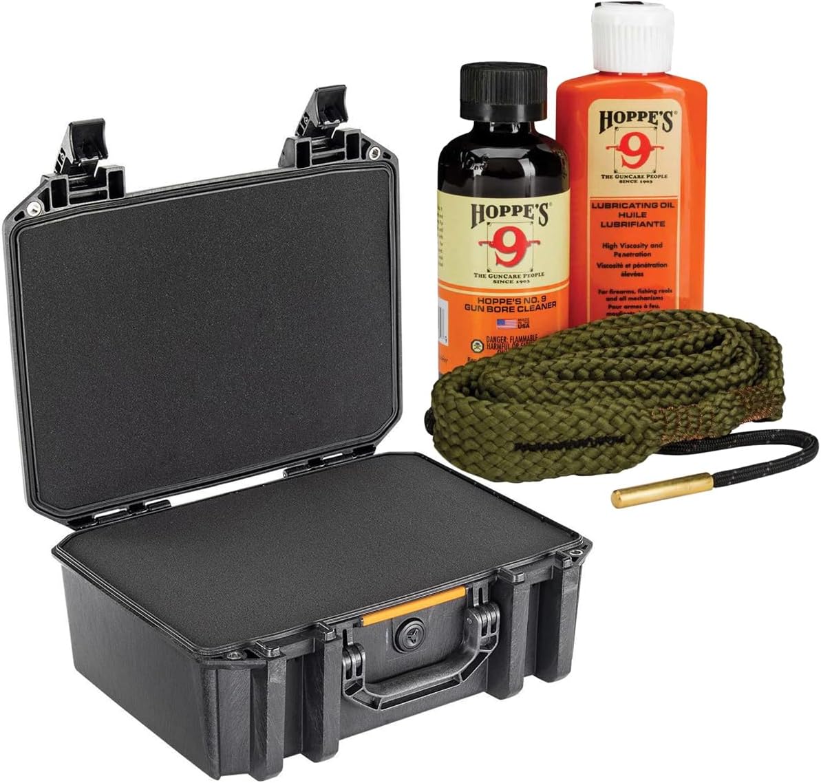 Pelican V300 Vault Large Pistol Case with Foam, Black, Bundle with Cleaning Kit