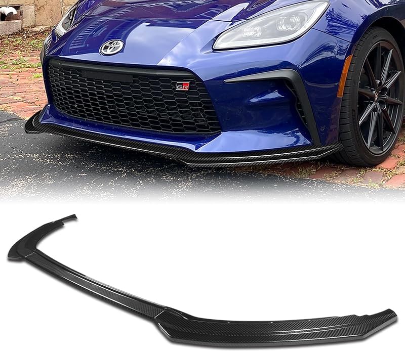 Stay-Tuned Real Carbon Fiber Front Bumper Lip Body Kit Spoiler Splitter, Compatible with 2022-2024 Toyota GR86, Exterior Accessory, Automotive Replacement Part