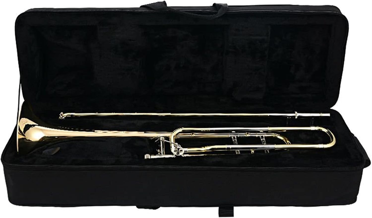 Student Trombone B/F Flat Alto Trombone with The Mouthpiece with Case,Gloves, Wind Instruments Trombone Kit